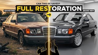 Abandoned 1985 Mercedes W126 Full Restoration | S-Class Rebuild From Junkyard to Showroom ASMR