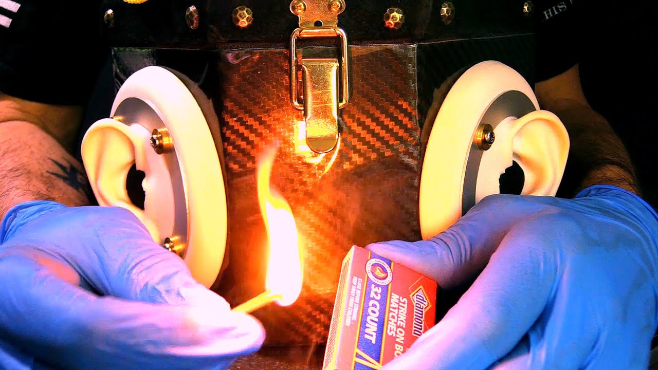 Hearing Module Test ASMR (Ear Cupping, Match Striking, Tweezers)