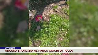 ATTUALITÀ. ANCORA SPORCIZIA AL PARCO GIOCHI DI POLLA