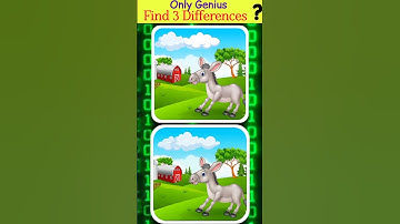 Only 1% People Can Find All 3 Differences! 🤯 | Find the 3 Mistakes Game #shorts