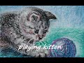 How to draw a kitten \ Oil Pastels/ /acrylic/ Как нарисовать котенка/ масляная пастель