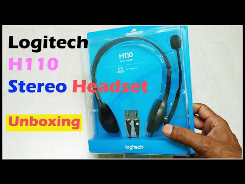 Logitech H110 Stereo Headset with mic, unboxing, review, Stereo Headphones, Logitech