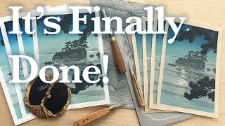 Hasui Linocut Edition Complete! #Hasui #linocut #printmaking #japaneseart #woodblockprinting