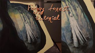 Mystical Foggy Forest Painting Tutorial with Ghostly Intrigue | Step-by-Step Acrylic Painting