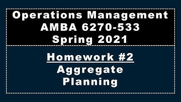 AMBA 6270, Homework #1, Spring 2021