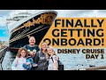 Boarding the Wonder for our First Disney Cruise | Disney Wonder Family Vlog | Day 1