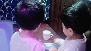 Funny Twin Babies Laughing And Having Fun