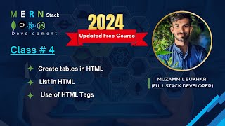 Create tables in HTML | List in HTML | Tags in HTML | MERN Stack class 4 | #html