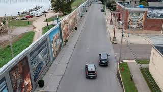 Flood Wall Murals Flyby  in Portsmouth Ohio