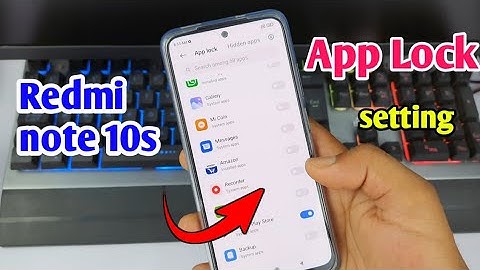 redmi note 10s app lock setting | redmi note 10s me app lock kaise kare | redmi 10s app lock
