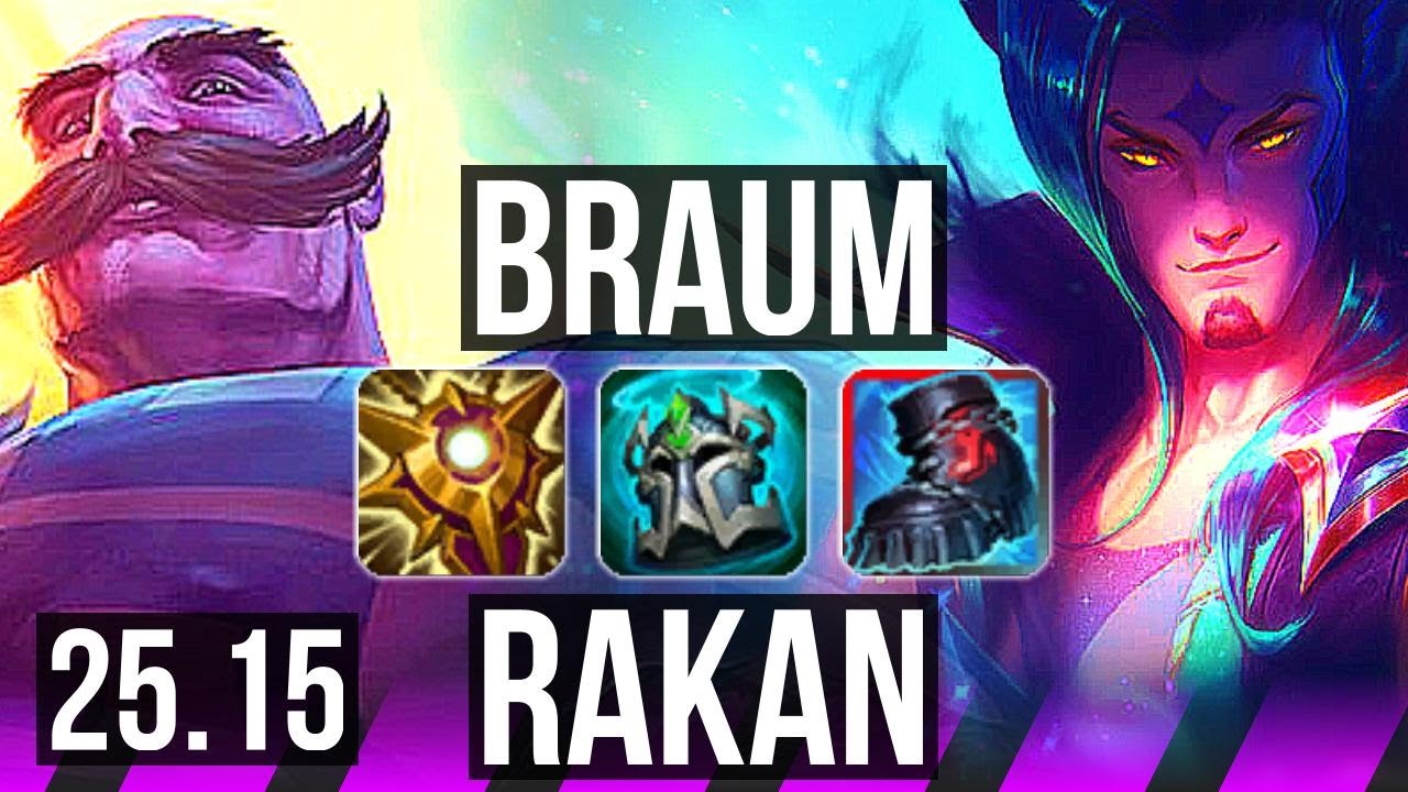 BRAUM & Senna vs RAKAN & Sivir (SUP) | KR Challenger | 25.15