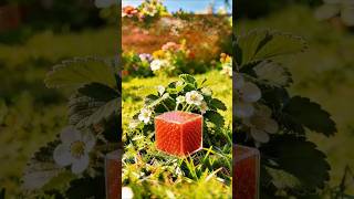 Fruit growing to turn a normal strawberry into this perfect circle. #circlefruit #gardenideas