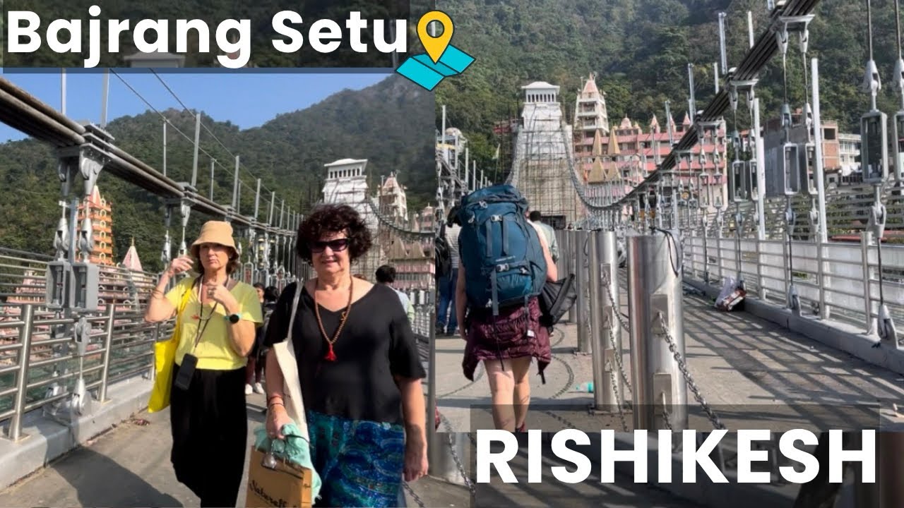 Walking On The Bajrang Setu, Rishikesh 🇮🇳 | New Glass Bridge Now Open | New Laxman Jhula