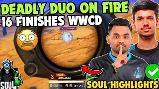 iQOOSouL Aggressive 16 Finishes WWCD ✅😳 SouL MANYA & NAKUL Deadly Duo on Fire 🔥 Team SouL 🚀