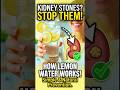 How Lemon Water Prevents Kidney Stones #dailybenefits #lemonwater #healthbenefits #kidneyhealth