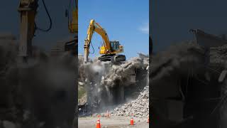Excavator Bridge Demolition Goes Horribly Wrong! | SHOCKING Collapse Caught on Camera