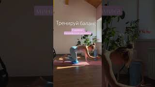Упражнения на баланс на пилатес мяче