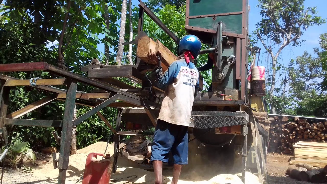 Bandsaw Serkel kayu  Laban  jawa For export Malaysia YouTube