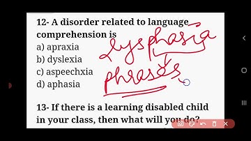 MCQ on learning disabilities