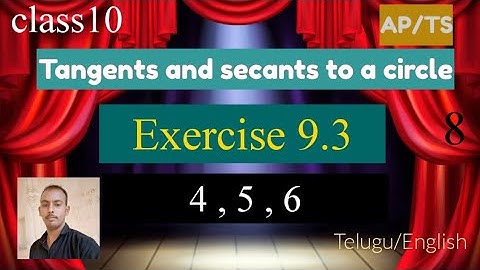 #Tangents and secants to a circle#class10#Exercise 9.3# 4 , 5 , 6