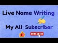 Live Name writing 