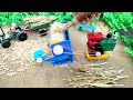 diy tractor mini paddy thresher machine science project | diy tractor | water pump @KeepVilla