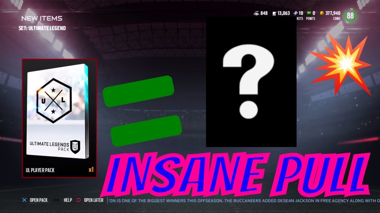 98+ UL PULL! ULTIMATE LEGEND PLAYER PACK! MADDEN 17 ULTIMATE TEAM PACK OPENING