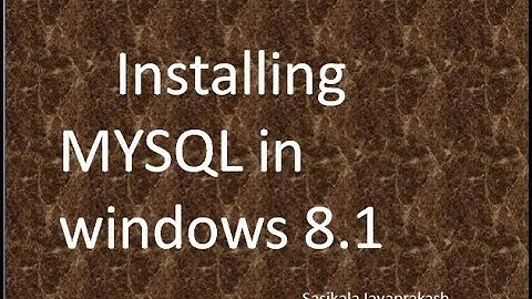CBSE - Class 12 - CS - Installing MYSQL in windows 8.1