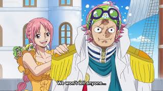 ONE PIECE  episode 879 REBECCA TEASING COBY funny moments