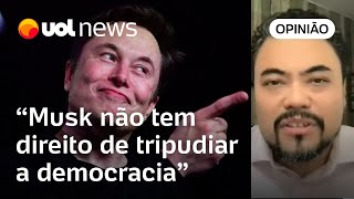 Musk repete mentiras e não tem direito de tripudiar democracia só porque tem dinheiro, diz Sakamoto