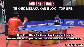 Table Tennis Tutorials || How to do Backhand Blocks Top Spin Shots