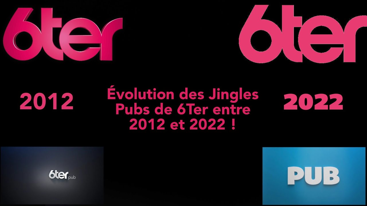 Évolution des Jingles Pubs de 6Ter entre 2012 et 2022 ! (Au 15 Octobre 2022.)