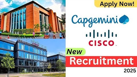 Capgemini & Cisco Hiring! | Developer & Testing Jobs | Asap!