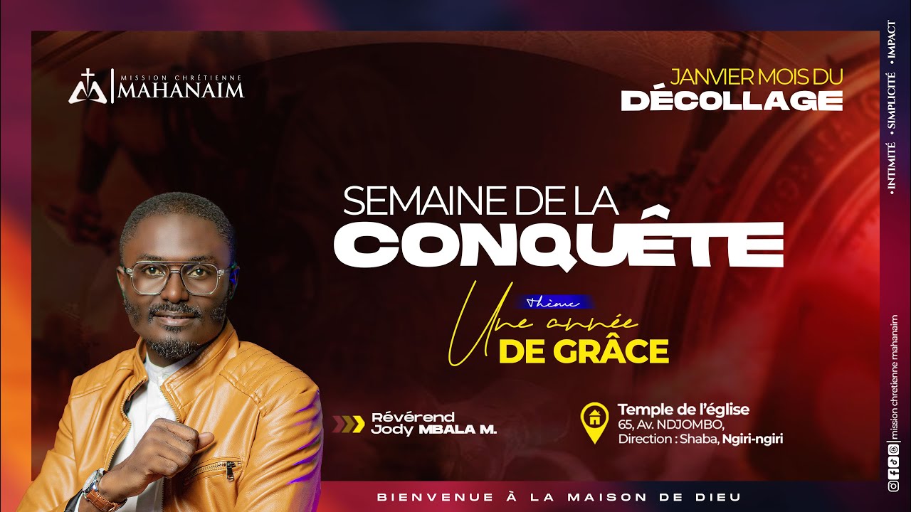 BIENVENUE À  NOTRE SEMAINE DE LA CONQUÊTE