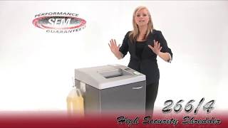 SEM Model 266/4 NSA Listed High Security Shredder with Auto Oiler