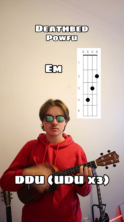 Deathbed - Powfu (Ukulele Tutorial) #shorts