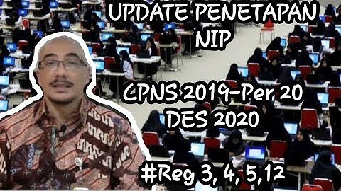 UPDATE PENETAPAN NIP CPNS 2019 #Reg 3, 4, 5, 12  Per tanggal 20 Desember 2020