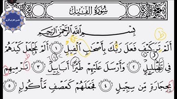 أحكام التجويد سورة الفيل
