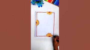 #easy #flowers #border #design #shorts #designandcraft #trending #art #drawing #howto #project #draw
