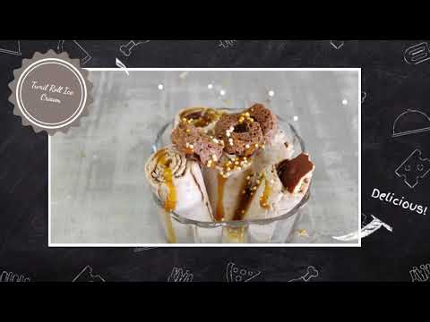 Choco pie + Milo chocolate milk | Twirl roll ice Cream | Fried ice cream rolls