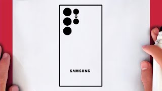 كيف ترسم هاتف سامسونج S23 الترا / رسم سهل / تعليم الرسم للمبتدئين || Samsung S23 Ultra Drawing