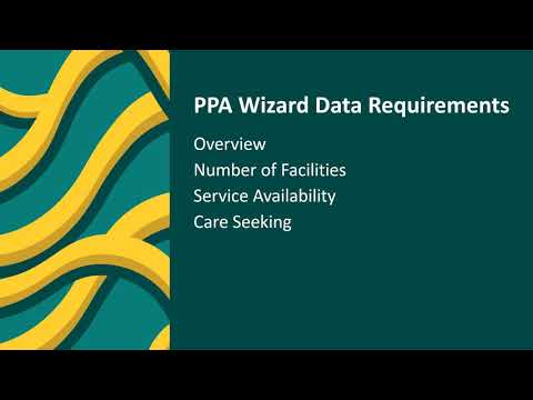 PPA Data Requirements Introduction