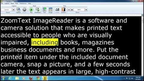 ZoomText Image Reader