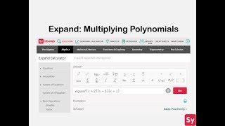 Expand: Multiplying Polynomials