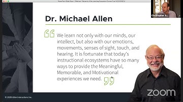 Webinar: Elements of the Learning Ecosystem Canvas - April 23, 2020