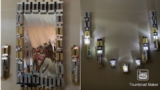 2020 DIY 7 piece Silver and Gold wall sconces 2 of 2