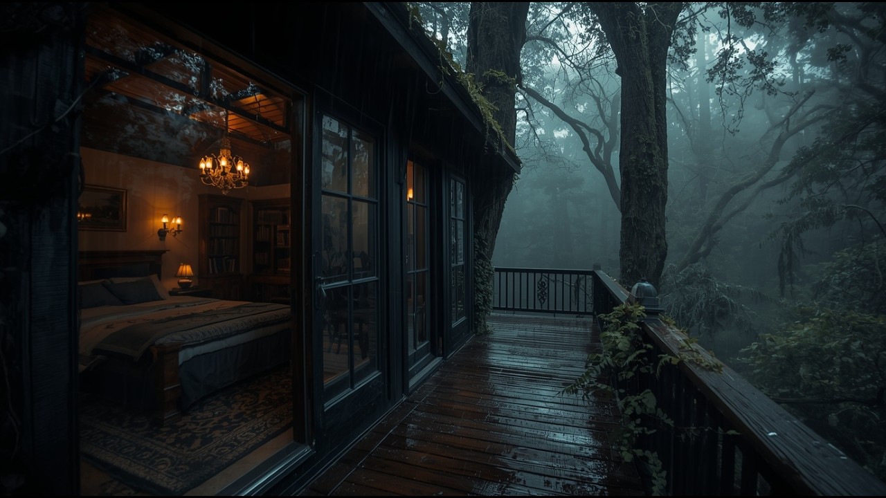 Forest Cabin Rain Ambience: Fall Asleep Fast & Stay Asleep All Night