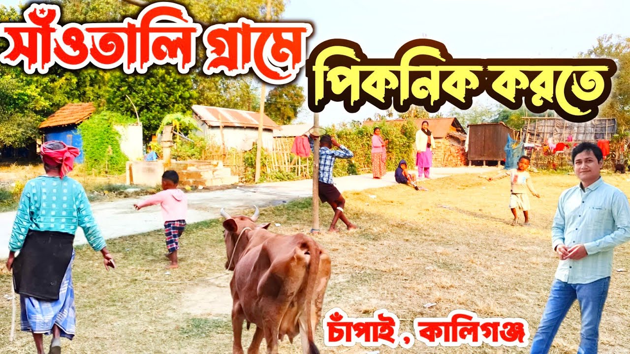 জঙ্গলে ঘেরা সাঁওতালিদের গ্রামে । Santali village । Village beauty । Chapai kalinganj । Nadia