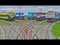 31. HIGH SPEED TRAINS PASSING EACH OTHER AT BUMPY RAILROAD TRACKS | BeamNG.Drive | Train simulator