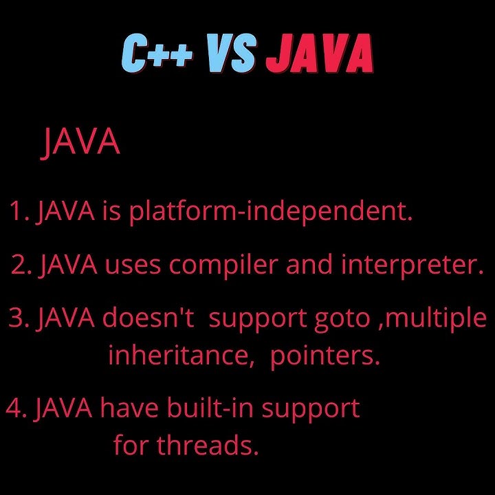 difference between c++ and java | c++ vs java #java - YouTube
